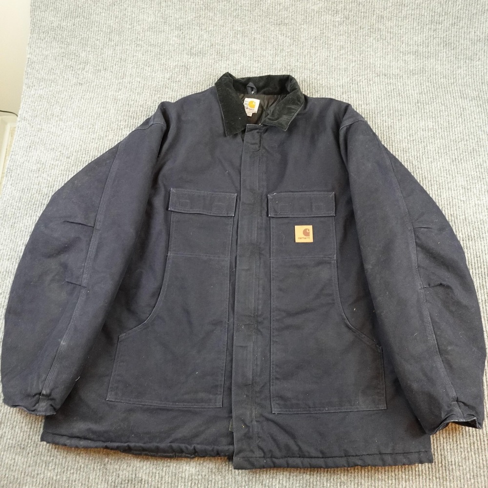 Carhartt C26 MDT Arctic Canvas Coat Mens 3XLT Blue Quilted Lined Workwear Jacket